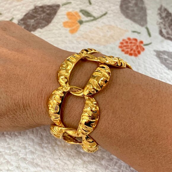 Vtg ANNE KLEIN Chunky Bracelet - Picture 5 of 11